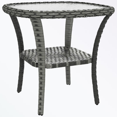 Noria Glass Top End Table