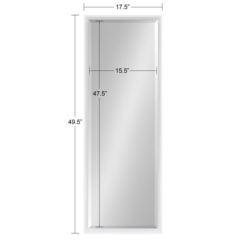 Miroir d'appoint Ovey, Blanc, 49,5 po x 17,5 po