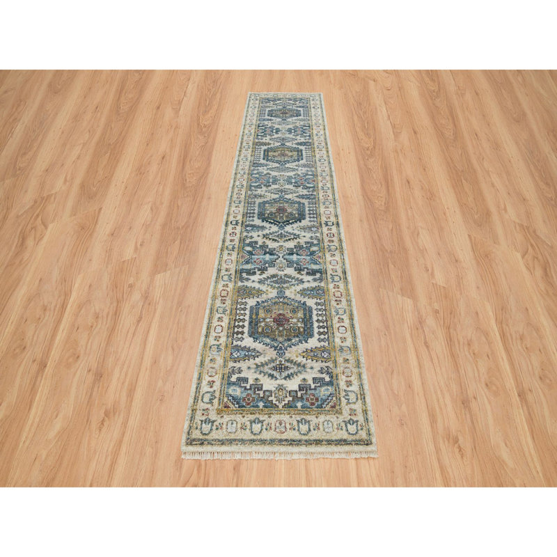 Siive One-of-a-Kind 2'7" X 11'10" New Age Runner Area Rug Ivory