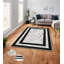 Tapis rectangulaire tissé à la machine en polyester Schmucker noir / gris-1233580146