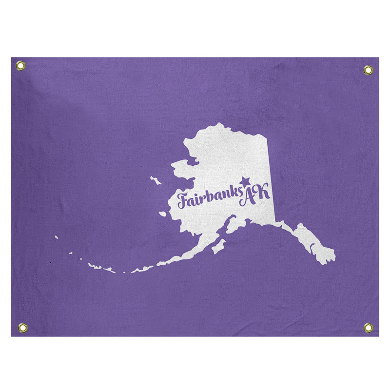 Tapisserie murale alaska fairbanks, H 50 po x l 59 po, Mauve