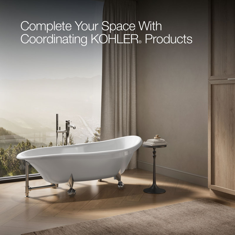 Birthday Bath® 72" x 37-1/2" Soaking Bathtub, White