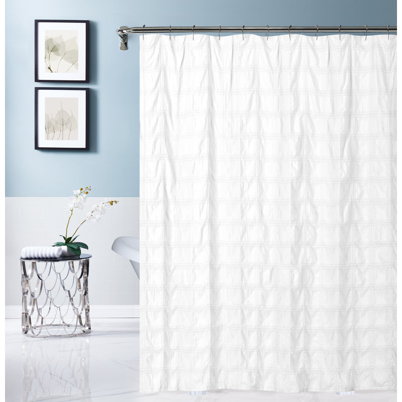 Rideau de douche simple Elitha, Blanc