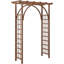 Treillis de jardin 85 po - arche d'escalade de plantes et cadre de mariage pour la cour, le patio - assemblage facile en bois massif