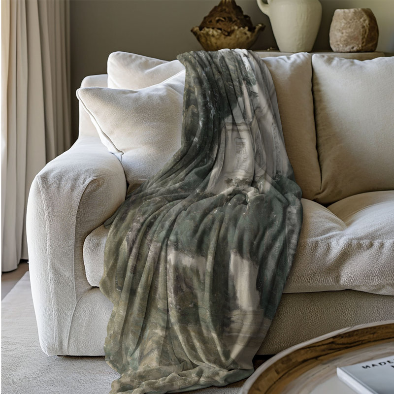 Antique Farmstead Artwork - 1 Piece Premium Sherpa Blanket, L 60 po x L 80 po