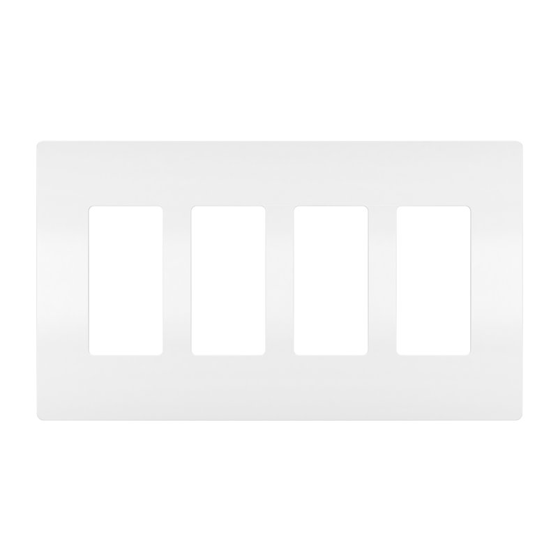 Radiant 4-Gang Rocker Wall Plate, White