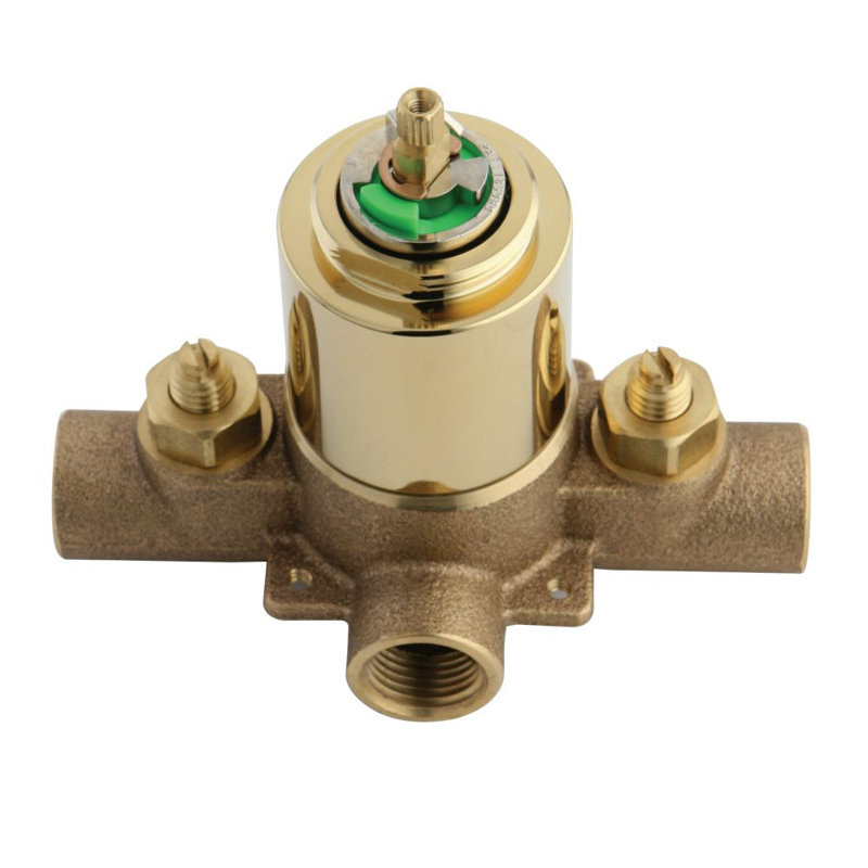 Kingston Brass Plumbing Parts Pressure Balanced Tub and Shower Valve, with Stops, Polished Brass