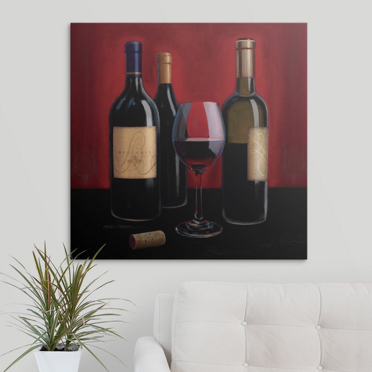 « square ii » par marco fabiano, reproduction d’art Grand Reserve, H 35 po x l 35 po x P 1,5 po, Toile