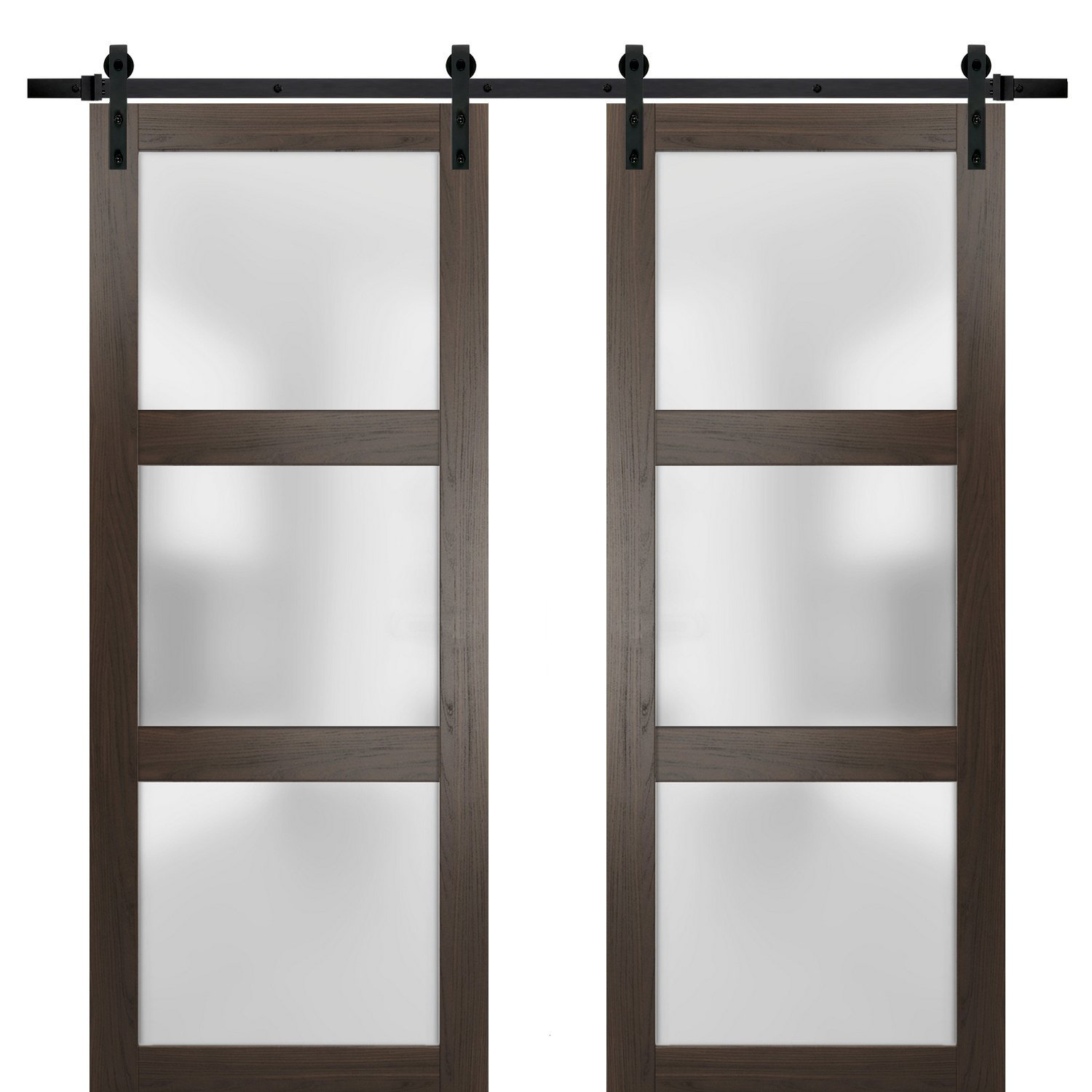 Sartodoors Lucia Frosted Glass Wood Barn Doors With Installation Hardware Kit And Reviews Wayfair