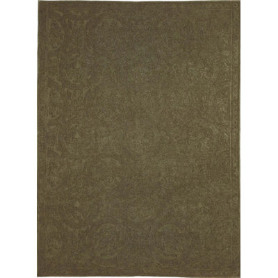 Tapis vert foncé de haute qualité noué à la main