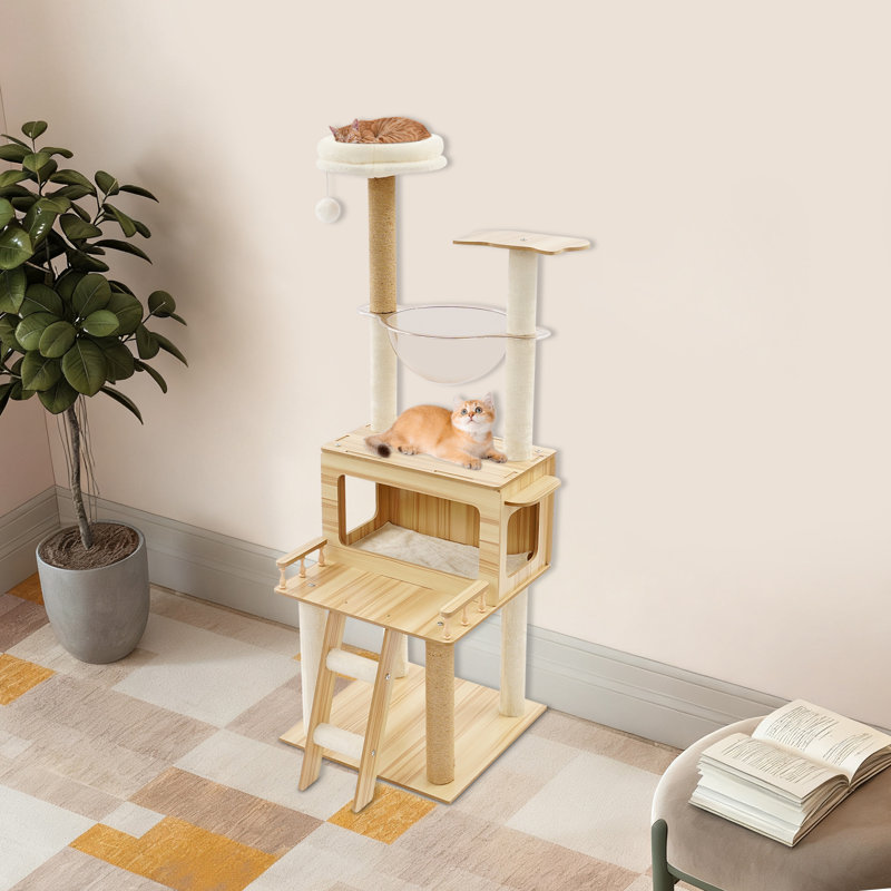Tour pour arbre à chat à plusieurs niveaux, tour d'escalade pour chat, centre d'activité pour chat peu encombrant