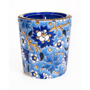 4.5276'' H Earthenware Tabletop Votive Holder with Candle Included