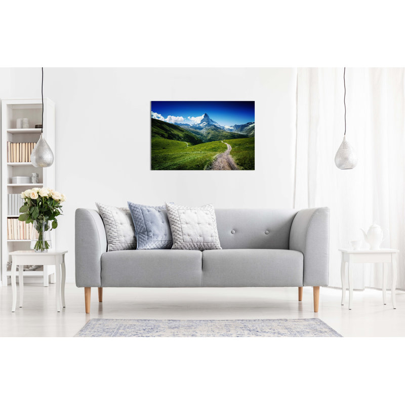 Alps Mountains In Summer - Wrapped Canvas Print, 20cm H x 31cm W