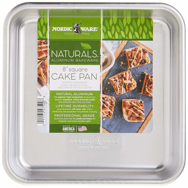 Nordic Ware Naturals Aluminum Commercial 8" x 8" Square Cake Pan