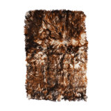 Caton Sheepskin Area Rug in Rust Tipped