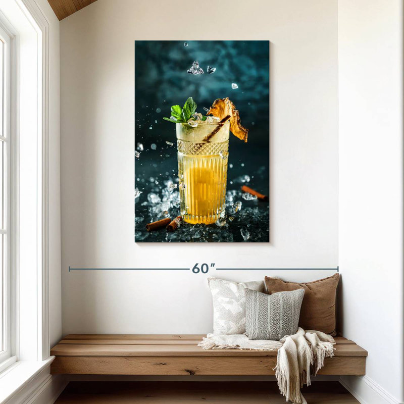 Yarlin, cocktail d'ananas, H 45 po x l 30 po