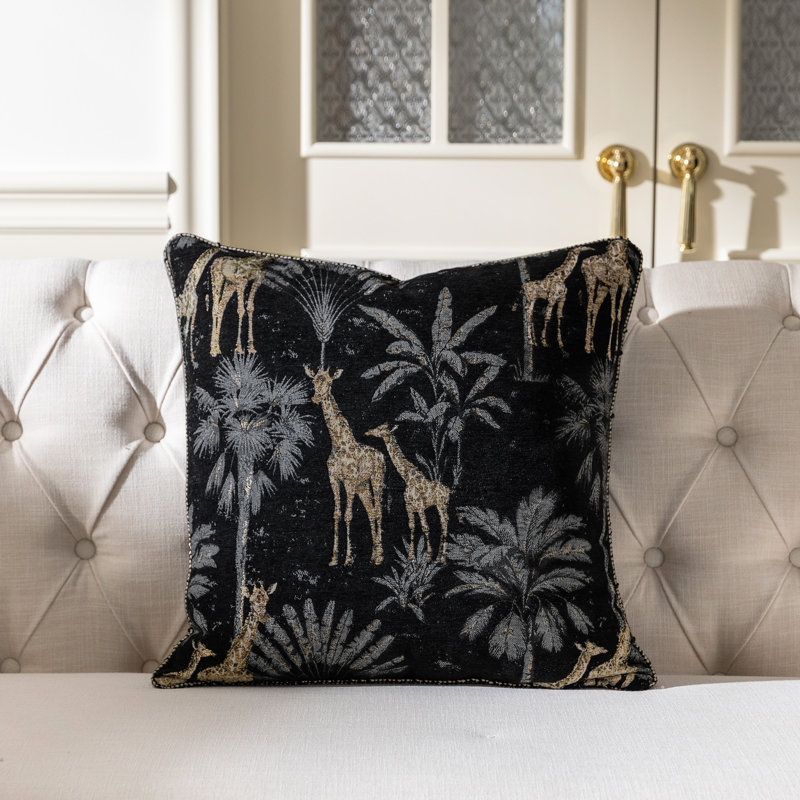 Housse de coussin en chenille 1 pièce à motif de chenille 20 po x 20 po pour canapé, canapé, salon, chambre à coucher