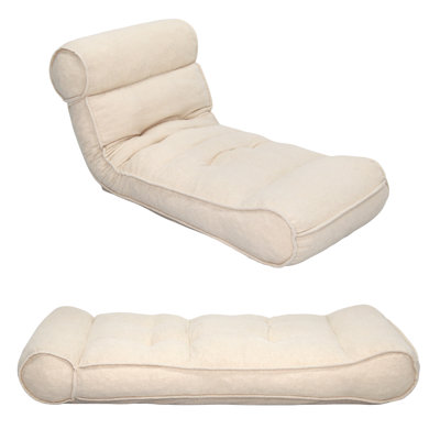 Chaise longue inclinable pliable intérieure avec dossier réglable, fauteuil-lit pour salon et chambre à coucher