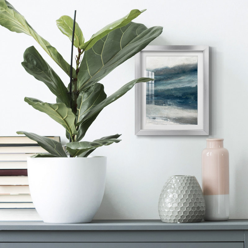 Private Inlet II -Framed Print, 28.5" H x 20.5" W, Silver