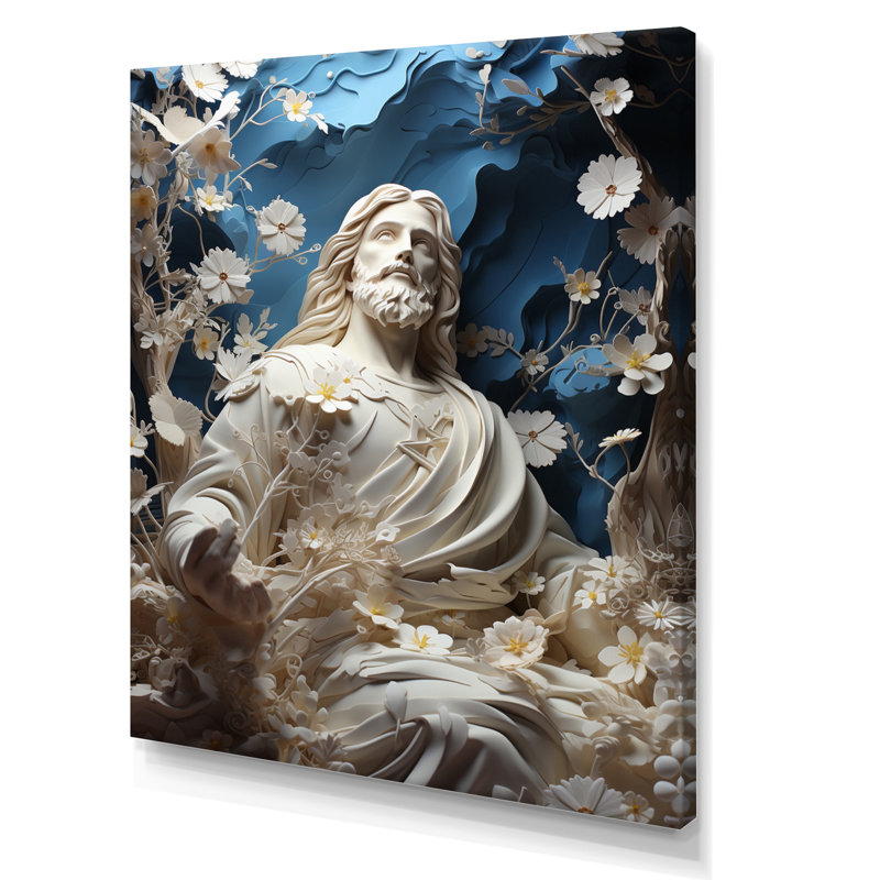 Yazid Christianity Divine Savior, H 20 po x l 12 po x P 1 po, Toile tendue