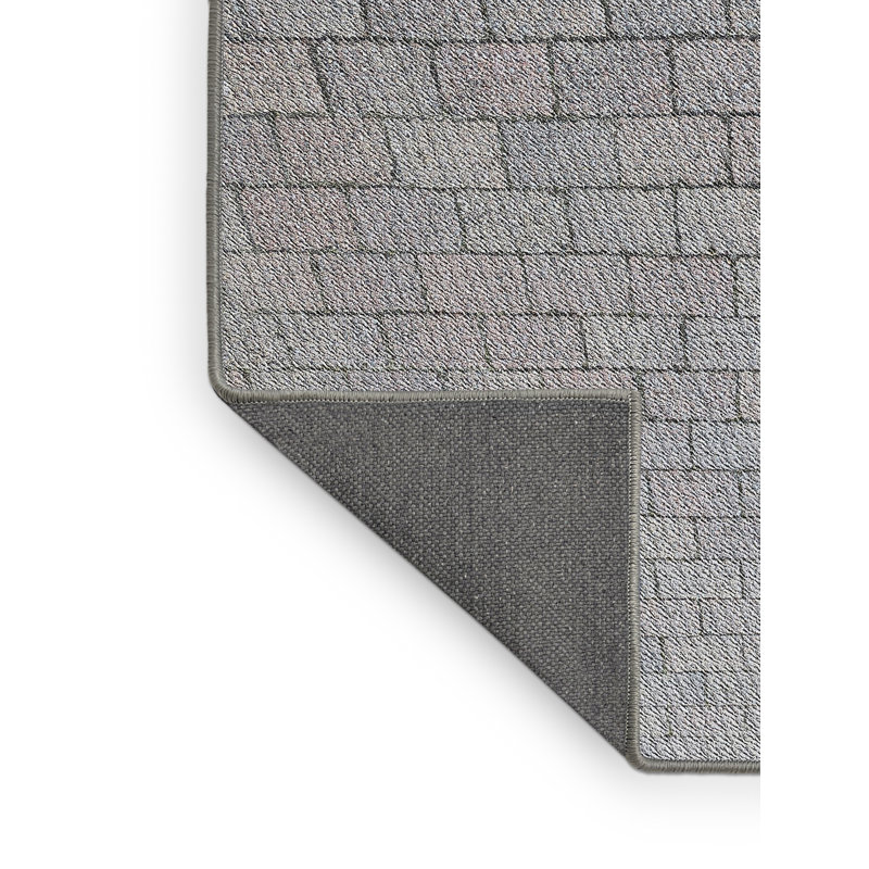 Tapis gris tissé à la machine, Rectangle 5 pi x 7 pi