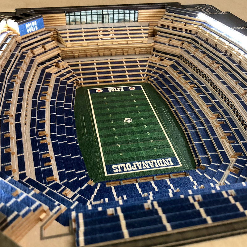 Husik NFL 25-Layer StadiumViews Lighted End Table, Indianapolis Colts