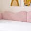 Lit de jour simple, lit de jour rembourré en vichy équipé d'un cadre de lit gigogne escamotable et d'une poche de rangement latérale, canapé-lit multifonctionnel en bois massif pour chambre d'enfant et chambre d'amis - bleu-947426973-947426975