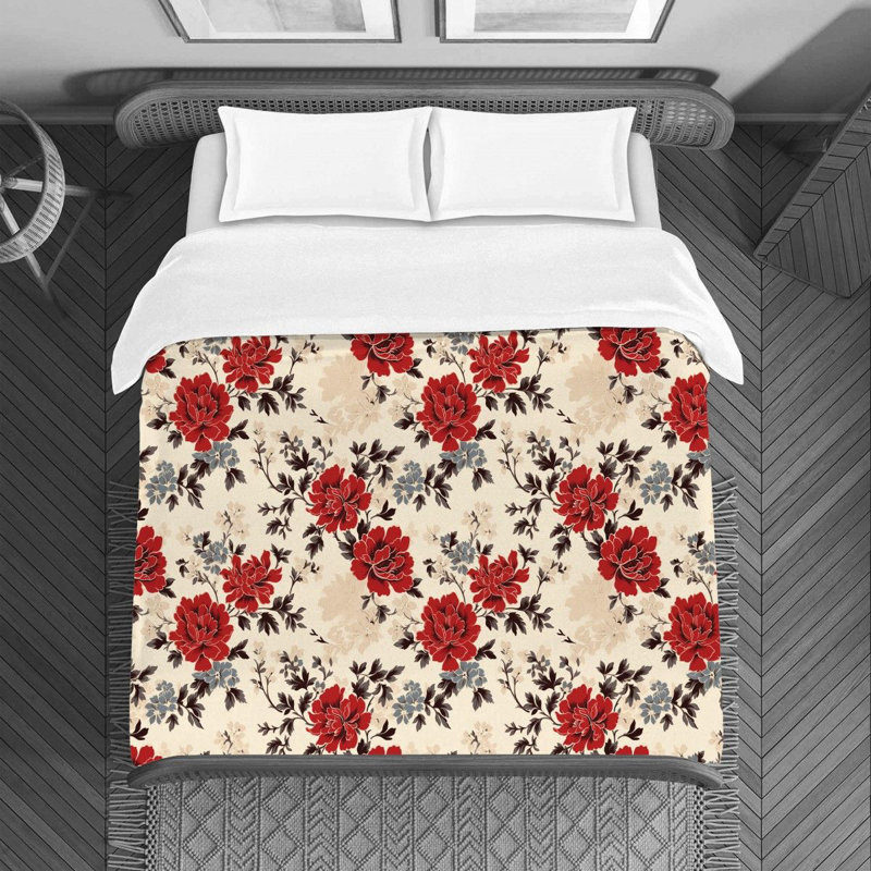 Housse de couette Floral Avonni, Housse de couette grand