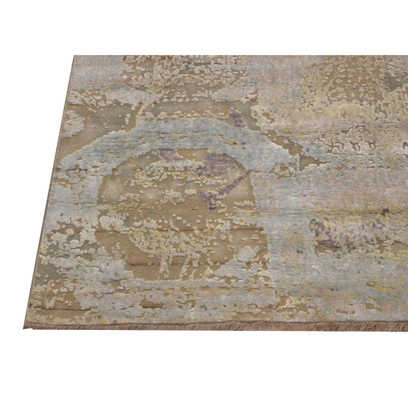 Tapis népalais en laine et soie 8X10