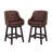 Chela Upholstered Button-Tufted Barstool with Solid Wood Frame-60476181