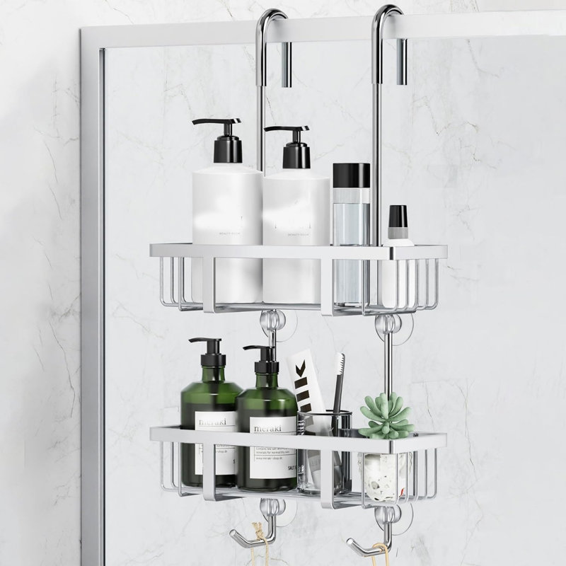 Over-the-Door Stainless Steel Shower Caddy
