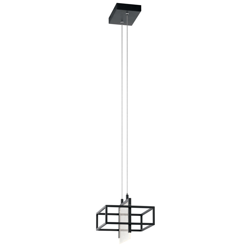 1 - Light Matte Black LED Single Pendant