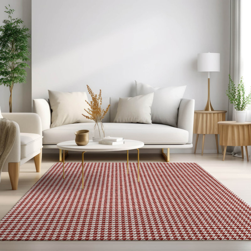 Tapis intérieur / extérieur en polyester tissé à la machine Loreen, Rectangle 8 pi x 10 pi