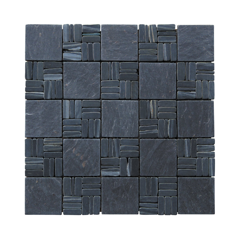 Landscape Wonder 2" x 2" Novelty Mosaic Tile, Black Slate
