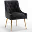 Chaise d'appoint en velours beige Baudel-1563904544