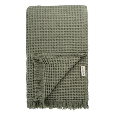 Couverture en coton gaufré Waffle