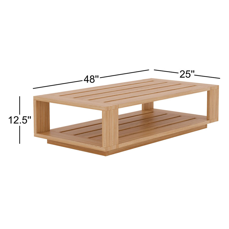 Qube Outdoor Teak Coffee Table
