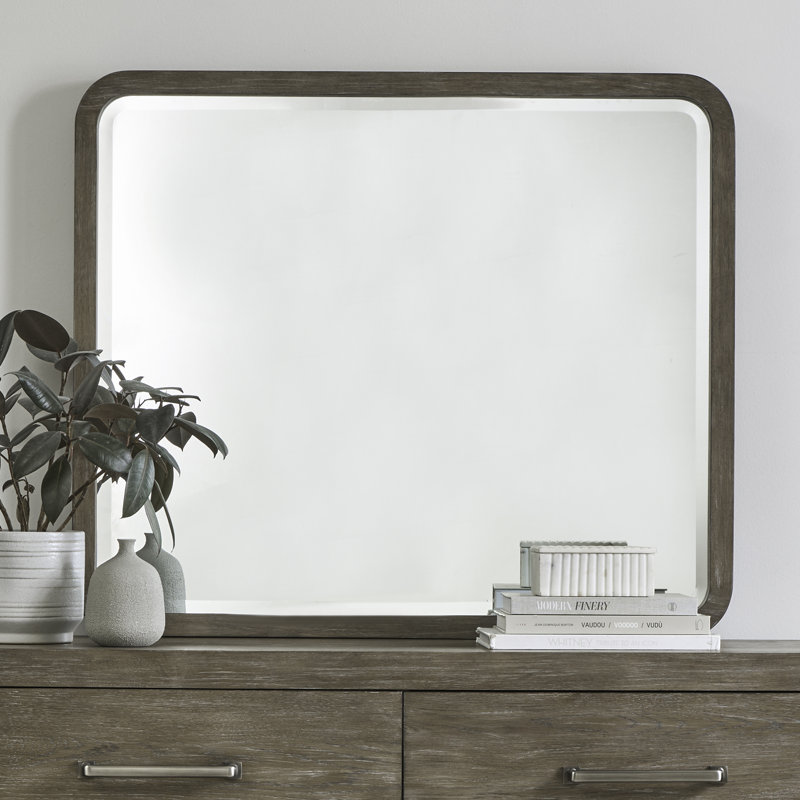 Miroir de paysage Shaly avec rebord biseauté de 1 po
