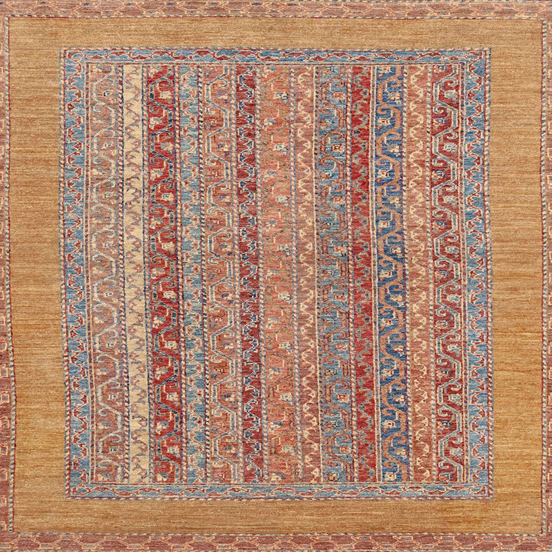 Abstract Indoor Rug, Square 6'
