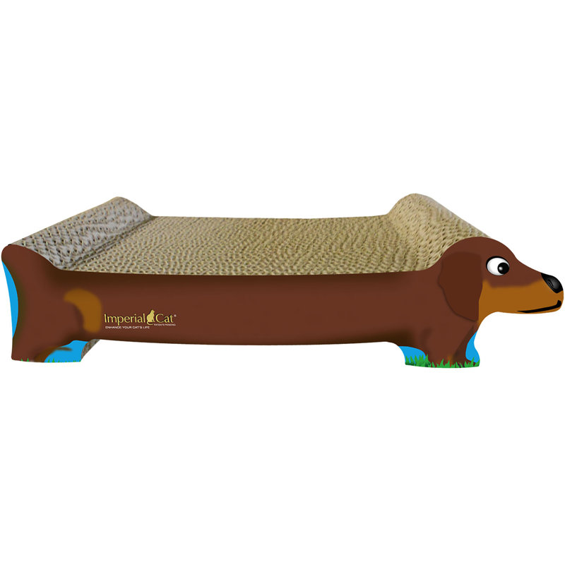 Grattoir petit chien / chat Chou, Teckel brun, Oui