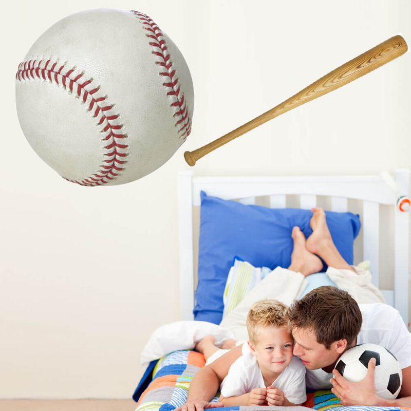 Sports Non-Wall Damaging Wall Decal, 4" H x 48" W