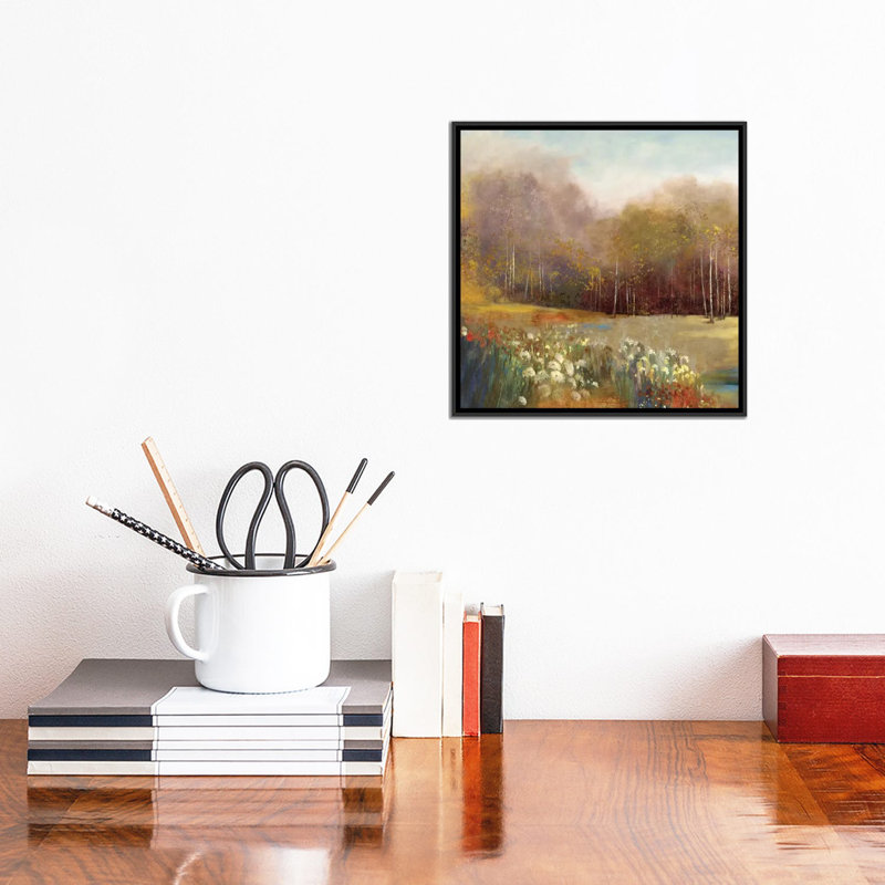 « jardin rêves i », reproduction sur toile, H 12 po x l 12 po x P 1,5 po, Toile avec cadre noir