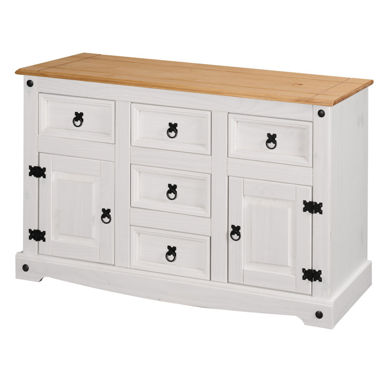 Zev 125cm Solid Wood Sideboard