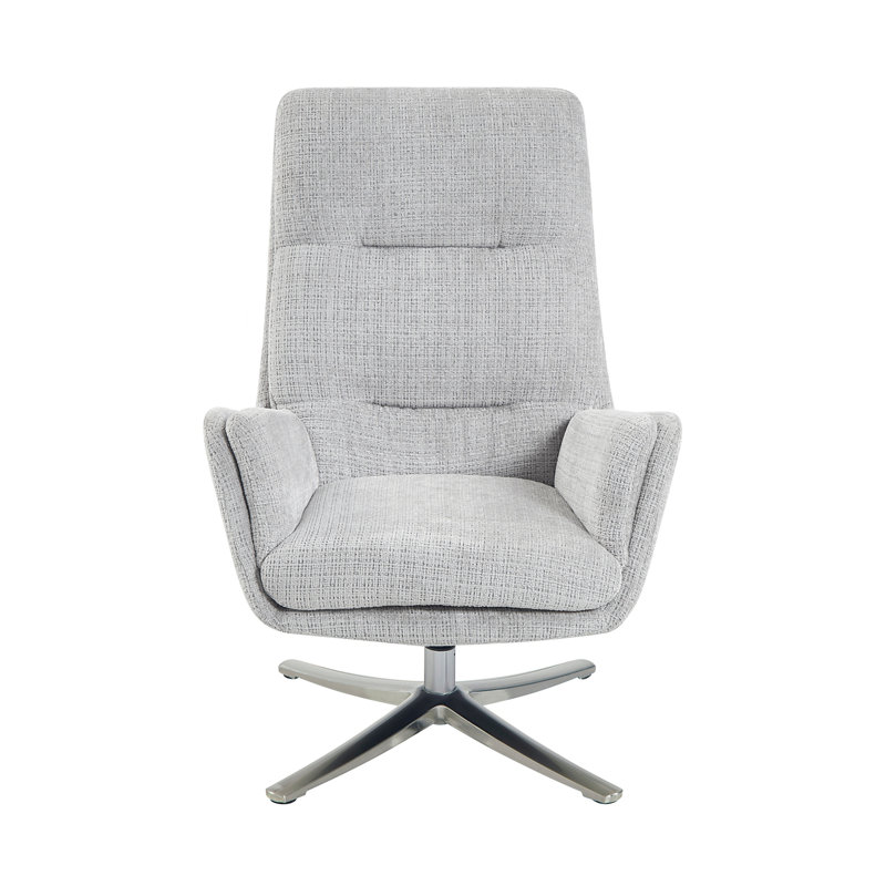 Fauteuil d'appoint pivotant confortable, Gris