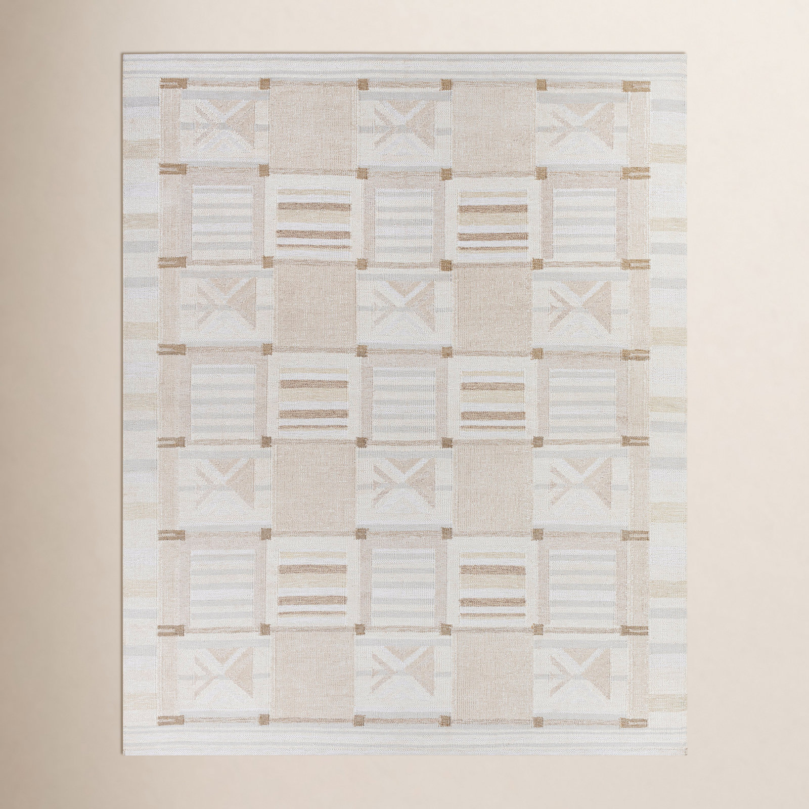 Gilson Hand-Knotted Geometric Rug, Rectangle 2' x 3'
