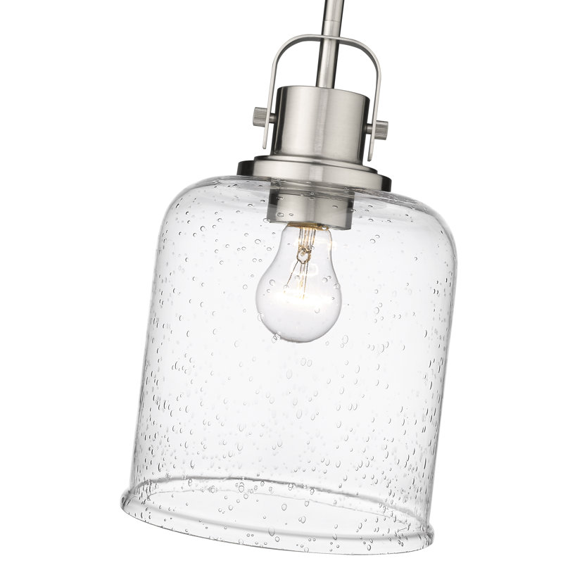 Luminaire suspendu 1 lumière Tyringham, Nickel brossé, H 93,5 po x l 8 po x P 8 po