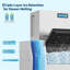 Machine à glaçons 800L / 24H commerciale avec bac de rangement 450Lbs, machine à glace en acier inoxydable à système divisé avec auto-nettoyage, épaisseur réglable, panneau LCD, pour bar-restaurant