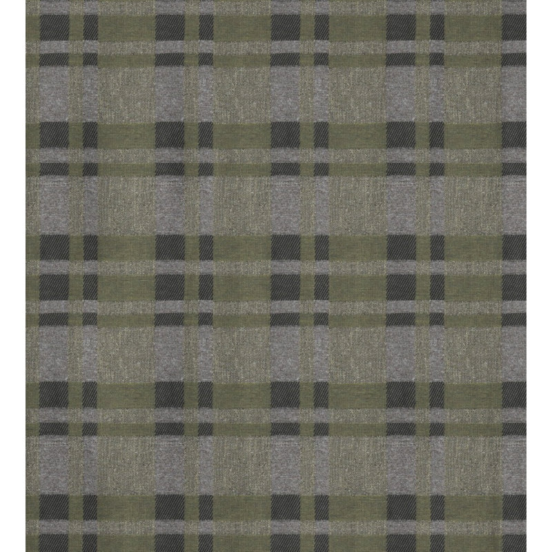 Devore Room Darkening Single Panel, Green/Grey/Black, 175cm H x 132cm W