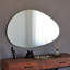 Élégant miroir mural abstrait de 29,9 po x 19,7 po x 0,9 po | Fabrication 100% bois aggloméré, finition blanche | Conception murale facile, parfaite pour les décorations modernes, le salon et le vestibule-347939902