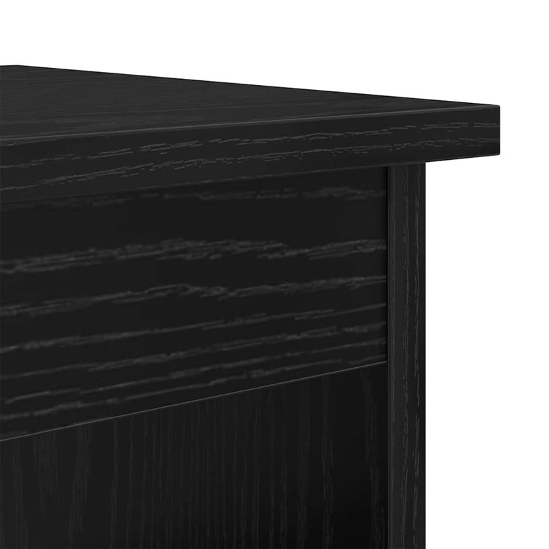 Coffee Table with Storage, Black Oak